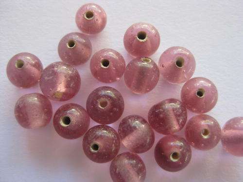 Indian glass beads, light purple, 6mm, 20pcs