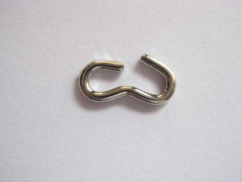 Double thread crimp, antique silver, 12mm, 10pcs