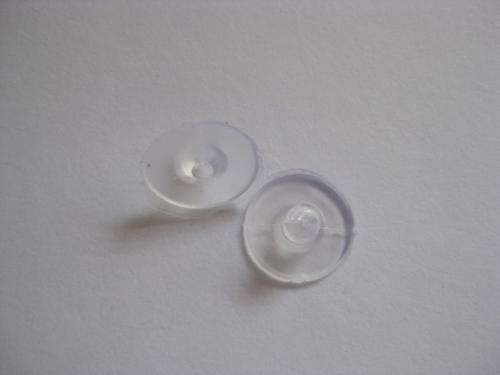 Earring clutch with large back, rubber, 1pair