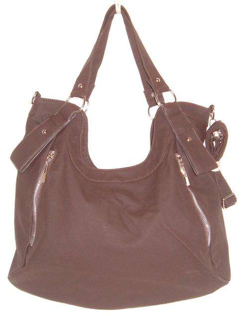 " R1 AUCTION " Handbag - DESIGNER STYLING WITH REMOVABLE SHOULDER STRAP - Brown