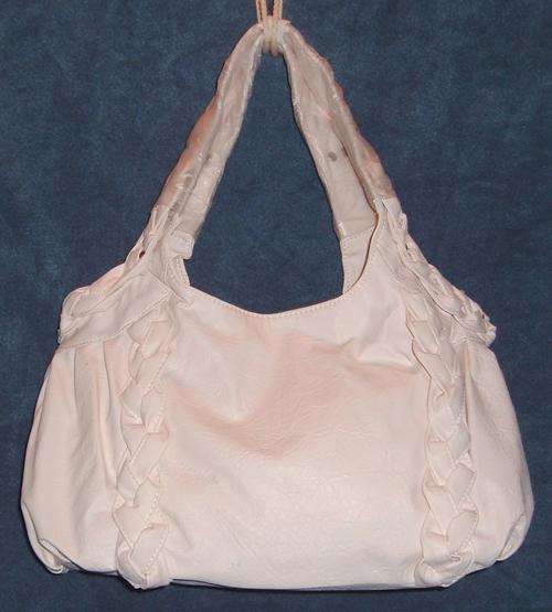 SPECIAL ! - YEARLY STOCK CLEARANCE - Handbag  - " LOVELY PLAITED DETAILING " - White