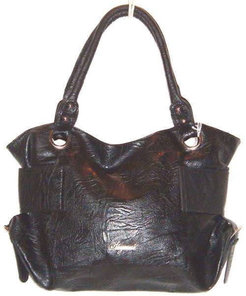 SPECIAL ! - YEARLY STOCK CLEARANCE - Handbag  -  SIDE BUCKLE DETAILING AT BASE - Black