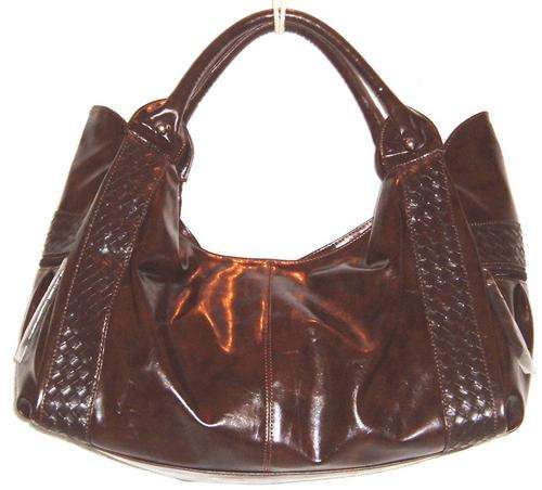 Handbag -  TOTE WITH FINE PLAITED DETAILING - Brown