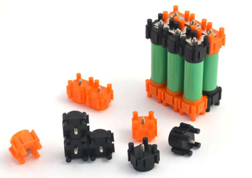 Vruzend V2 DIY Solderless 18650 Battery Holder No Spot Welding. Colour Coded Kit