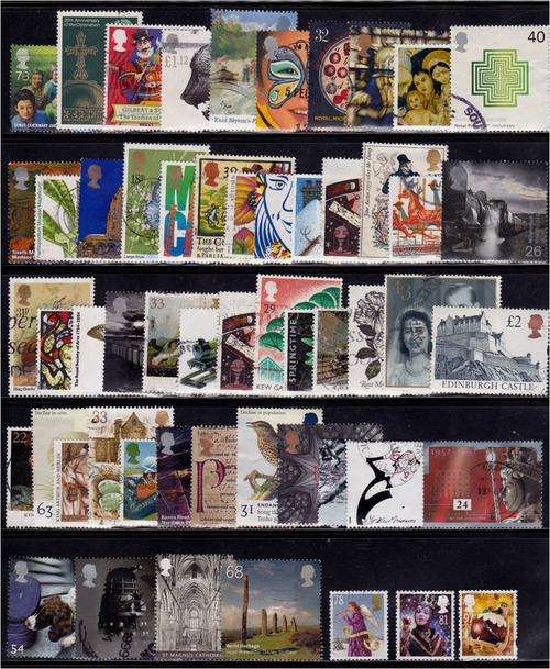GB  50  fine used  QE  II commemoratives - mostly modern