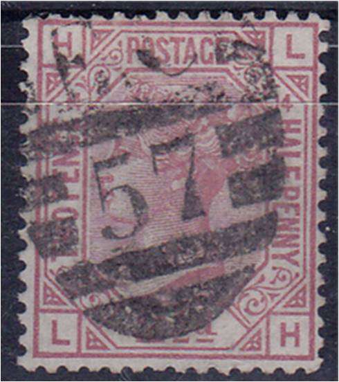 GB QV    2 1/2d   Rosy-mauve  SG  141  Plate 14  average used