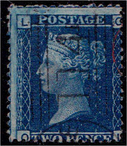 GB QV   2d blue  SG 45  Plate 9  good used