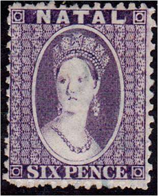 Natal  6d Chalon Head  SACC 20  MM