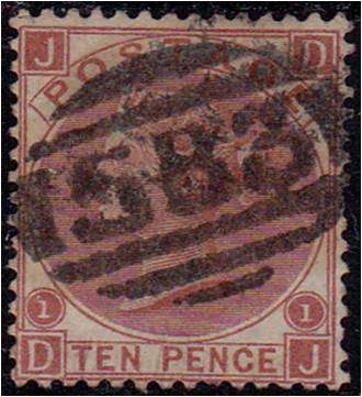 GB QV  10d  SG  114  Plate 1  avg used - heavy cancel only fault