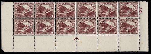 Union  4d  SACC  117  Bl x 8 pairs - Incl Control + Arrow  Superb  MNH