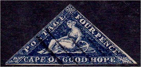 COGH  lovely forgery of 4d triangular  SACC 6 fine used