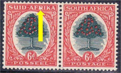 Union  6d SACC 118  MNH  listed variety "Broken R"