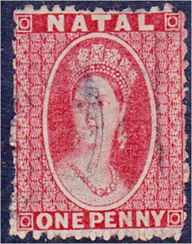 Natal  QV  1d Chalon head  SG 22  good used