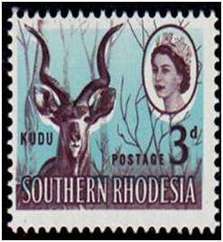S Rhodesia  QE II 3d defn  SACC 97a  variety "Large colour shift"  LMM