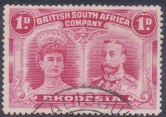 BSAC  1d Double Head  SACC 170c "OD flaw"  fine used