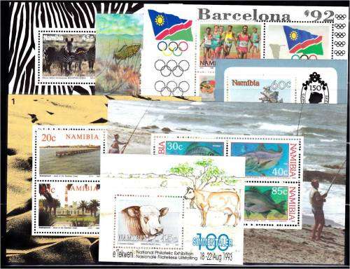 Namibia  clearance of 7 miniature sheets  MNH