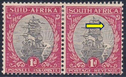 Union 1d SAH 45A MM  variety 2 -  "black bird"