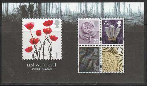 GB QE II  Battle of the Somme min-sheet  SG MS 2685   MNH