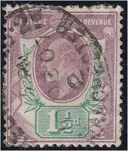 GB KE VII  1 1/2d Jubilee defn  SG  223  very fine used