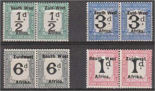 SWA group of 4 postage dues SACC 1,11,20& 22 MM
