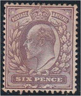 GB KE VII  6d  slate purple  SG 246  MM