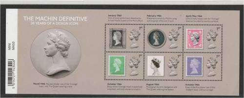 GB QE II  50 years Machins  Minsheet (2017)  MNH