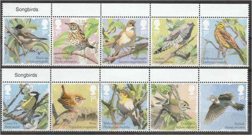 GB QE II  Songbirds  set (2017)  MNH