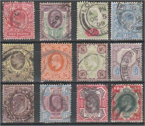 GB  KE VII  Group of 12 useful defns  good to fine used
