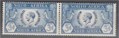 Union KG V  Silver Jubilee 3d pair  SACC 66  MM