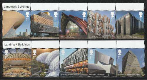 GB QE II  Landmark Buildings set  (2017)  MNH