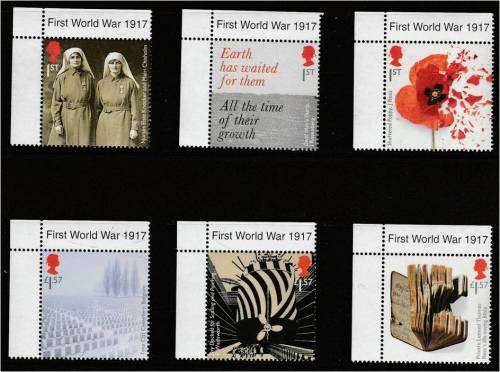 GB QE II  1st World War  set  (2017)  MNH