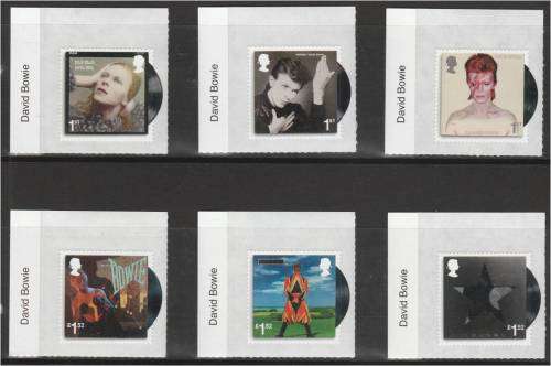 GB QE II  David Bowie self-adhesive set SG 3933/8  MNH