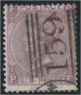 GB QV 6d deep lilac SG 97 Plate 6  fine used