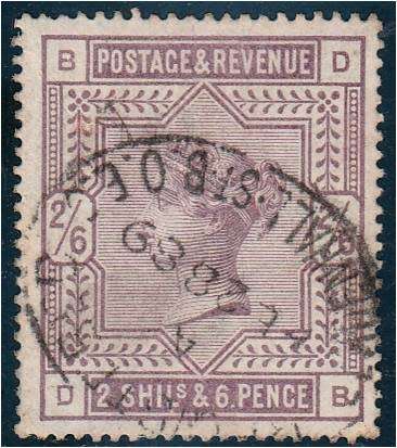 GB QV 2/6d Lilac  SG 178  very fine used