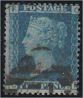 GB QV 2d Blue  SG 45  Plate 9 good used