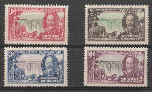S Rhodesia  KG V  Jubilee set  SACC 32-35  LMM