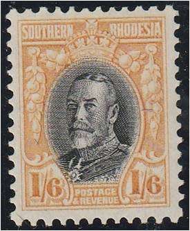 S Rhodesia  KG V  1/6d  Field Marshall (perf 11 1/2)  SACC 26a LMM