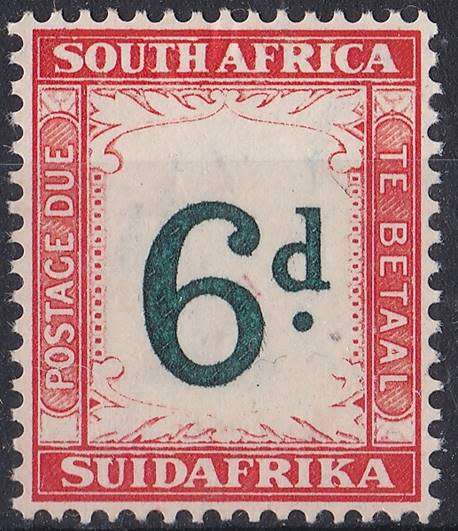 Union 6d postage due SACC 28a  mint not hinged