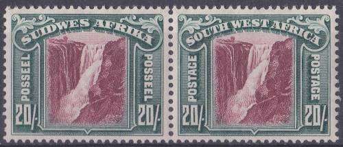 SWA 20/- pictorial pair SACC 114 mint not hinged