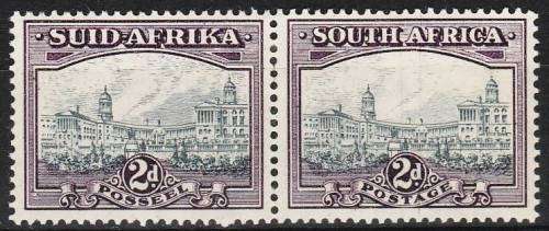 Union 2d grey & purple Hyph Pict. pair SACC 58a  MM