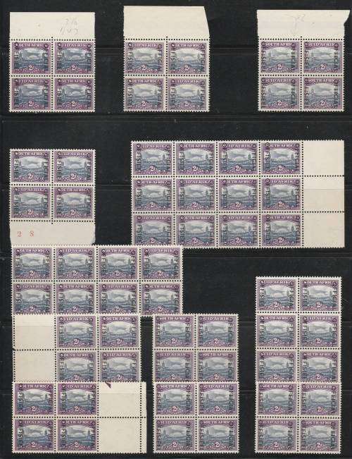 Union Clearance of 2d `OFFICIAL` SACC 44 MNH blocks