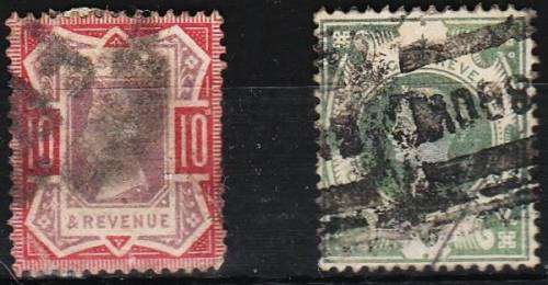 GB QV Two Jubilee issues SG 210 & 211 good used