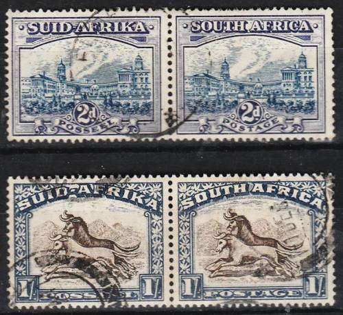 Union 2 good Hyphenated Pict. pairs SACC 58 & 61 fine used