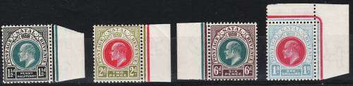 Natal KE VII 4 defns SACC 111, 112, 117& 118 mint not hinged