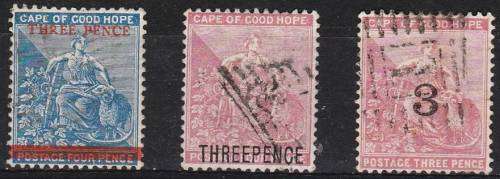COGH  3 Overprinted `Hope` defns  SACC 29, 30 & 32 fine used