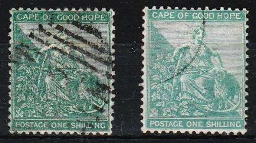 COGH  1/ deep green & blue green SACC  21 & 21b fine used