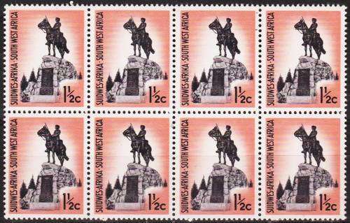 SWA  1 1/2d defn Group VI SACC 215 Bl x 8  MNH