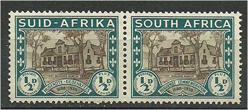 Union  Huguenots 1/2d  pair  MNH  SACC 81