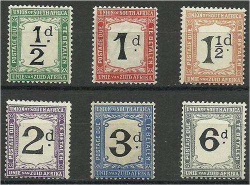Union postage due set  SACC 11-16 MM