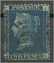 GB QV 2d blue  SG 47  Plate 15  fine used